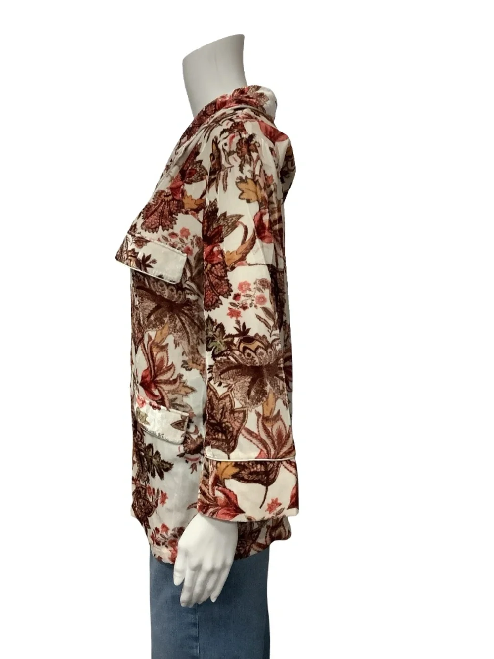 Cara Cara Floral Print Velvet Blazer w/Tags Size: S